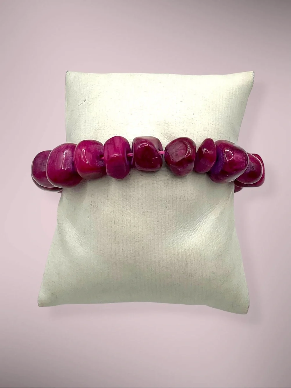 Dyed Agate Organic Nugget Beaded Stretch Bracelet